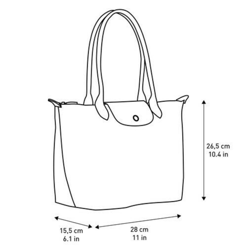 ❤️ NWT LONGCHAMP Le Pliage Small Medium Nylon Shoulder Tote GRAY 100% AUTHENTIC - Picture 3 of 16